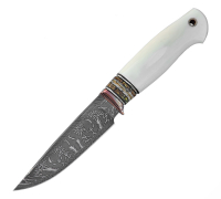 Нож Ладья из мозаичной дамасской стали  купить на  сайте koval-knife.shop