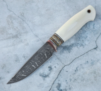 Нож Ладья из мозаичной дамасской стали  купить на  сайте koval-knife.shop