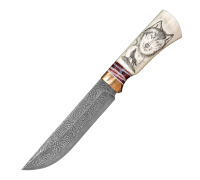 Нож Путник из мозаичной дамасской стали купить на сайте koval-knife.shop